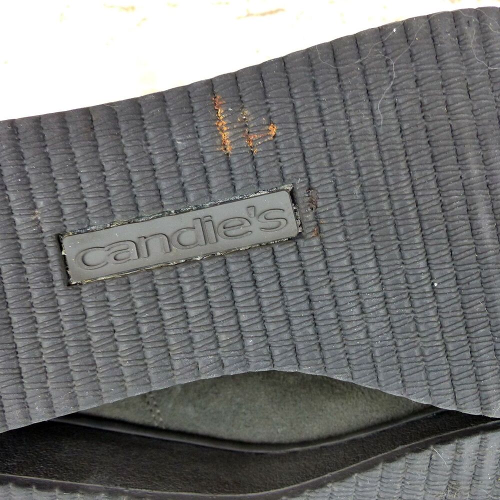 Candies Chukka Boots Women 8 Gray Suede Moc Toe Wallabee Lace Up Casual Y2K VTG - Picture 9 of 11